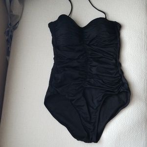 Black ruched swimsuit  bathing suit